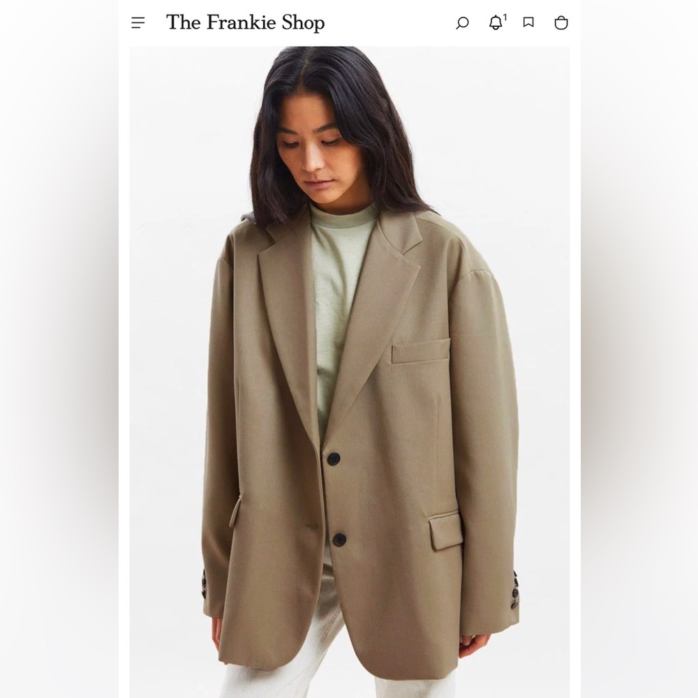 Frankie shop boyfriend blazer in Taupe